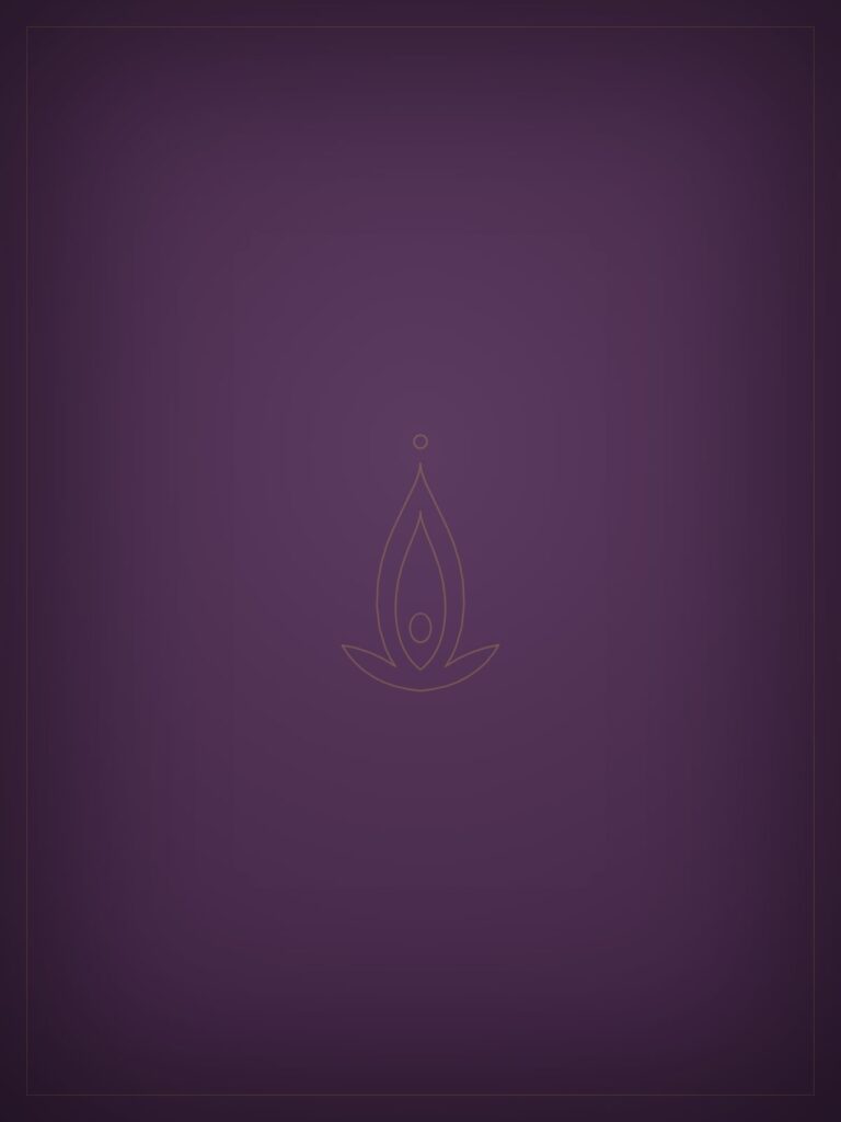 Outline of soul medicine sanctuary with aubergine background