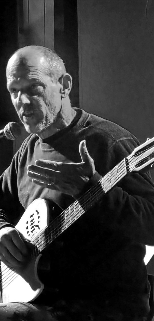 David Kessem with his guitar
